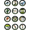 CUKROVÁ TLAČ jedlý obrázok na tortu Cukrová hmota BEN 10 TEN + MENO #1 TEXT