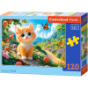CASTORLAND Puzzle Mačiatko na prechádzke 120 dielikov