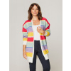 Dámsky sveter s farebnými pruhmi 14400