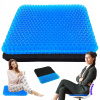 Ortopedický gélový vankúš / podložka na stoličku - modrá, pohodlná