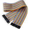 Renkforce JKMF406 jumper káble Arduino, Banana Pi, Raspberry Pi® [40x zástrčka drôtového mostíka - 40x zásuvka drôtového mostíka] 60.00 cm farebná; RF-4599682