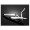 Otvorené koncovky / tlmiče výfuku Highway Hawk SLASHCUT PIPES Fat Look, chróm