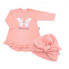Dojčenské šatôčky s čiapočkou turban New Baby Little Princess ružové Dojčenské šatôčky s čiapočkou turban New Baby Little Princess ružové