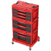 Box QBRICK® System ONE Workshop Red - Cart, 3x Toolbox, 4 dielna sada boxov na náradie