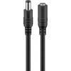 Kábel predlžovací DC 5.5mm / 2.1mm, AWG20, 1.5m, čierny