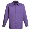 Premier Workwear Pánska košeľa s dlhým rukávom PR200 Purple -ca. Pantone 269 48 (19)
