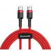 Baseus dátový kábel Cafule USB-C/USB-C PD2.0 2m 60W (20V 3A) červený, 6953156285224