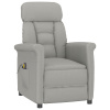 vidaXL Masážne kreslo Svetlosivá Microfibre tkanina 348408