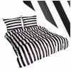 KOMPLET POSTEĽNEJ BIELIZNE 160x200 Obliečky na vankúš MIKROFIBRA Eusebia Home PÁSY