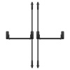 DK - SET PHA 2000 Dvojkrídlové dvere so 4-bodovým zaistením D2/2H-2D SET D2/2H-2D pre šírku dverného krídla do 1 300 mm s max. výškou 2 270 mm Čierna matná