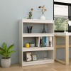zahrada-XL Knižnica/deliaca stena biela 100x30x103 cm masívna borovica 808214