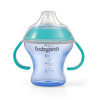 Babyono - Hrnček netečúci s mäkkým náustkom NATURAL NURSING 180 ml Tyrkys