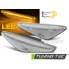 BOČNÉ SMEROVKY CHRÓMOVÉ LED SEQ pre BMW E46 COUPE 03-06