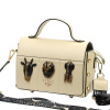Krémová menšia dizajnová kožená kabelka Ego Totemic