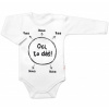Body dlhý rukáv s vtipným textom Baby Nellys, Oci, to dáš! - biele, veľ. 62, 62 (2-3m)