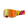 brýle SUPERTECH CORP, ALPINESTARS (žlutá/růžová, zrcadlové červené plexi) 2025 M150-966