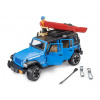 Bruder Jeep Wrangler Rubicon s kajakom a figúrkou 1:16 Bruder