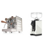 Rocket Espresso Appartamento, white, walnut + Eureka Mignon Specialita, BL white