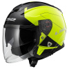 LS2 Helmets LS2 OF521 INFINITY BEYOND Black H-V Yellow - XS