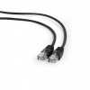 Gembird PP12-0.5M/BK patch RJ45, cat. 5e, UTP, 0.5m, čierný