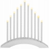 SPRINGOS LED vianočný svietnik 17 sviečok 29cm 3xAA strieborný