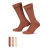 Nike 3 Pack Crew Socks Mens Clay/Black S 2-5