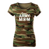 DRAGOWA dámske tričko army mom, maskáčová 150g/m2 - XXL