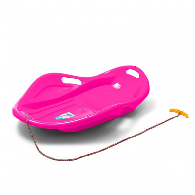 Detský sánkovací klzák Mušle Baby Mix PREMIUM KOMFORT 80 cm ružový