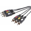 SpeaKa Professional kompozitní cinch AV kabel [3x cinch zástrčka - 3x cinch zástrčka] 10 m černá