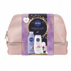 Nivea Smooth Care SG 250 ml, Telové mlieko 400 ml, Guľôčkový antiperspirant 50 ml a Labello 4,8 g Darčeková taška
