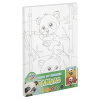Malování na plátno, barvy a štětec - panda 30x20 cm