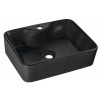 Sapho BALENA keramické umývadlo na dosku 48x37cm, čierna mat BH7013B