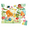 Puzzle v kufríku Záhradné zvieratká Garden Friends Janod 20 dielov od 24 mes
