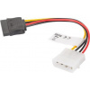 Lanberg Molex (M) na SATA (F) kábel 15cm CA-HDSA-10CU-0015 LANBERG Molex (M) na SATA (F) kábel 15cm