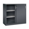 Kancelárska skriňa Acurado - Sideboard, posuvné dvere 1200 x 500 x 1200 mm, čiernosivá
