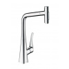 Hansgrohe M71 Drezová batéria Metris Select s výsuvnou spŕškou, chróm 73820000-HG