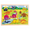 Bino Puzzle Dinosauři dřevěné 30cm