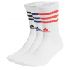 Ponožky Adidas 3-Stripes Cushioned Sportswear Crew 3P - Biely (49-51)