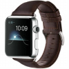 CRAZY HORSE remienok z PU kože pre Apple Watch 42mm / 41mm / 40mm / 38mm - tmavo hnedý - možnosť vrátiť tovar ZADARMO do 30tich dní
