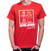 Fajntričko RM Tričko GAME OVER/started, Farba **červená**, Strih/ Variant Pánsky/UNISEX