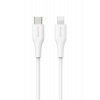 eSTUFF INFINITE Super Soft USB-C to Lightning Cable to Cable MFI 1m, 100% recyklovaný, bílá