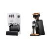 Gaggia New Classic E24 BC, white + Eureka Mignon Single Dose PRO, Black & Oak