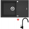 Sinks Sinks LINEA 780 XC Granblack + Vitalia čierna matná
