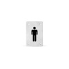 Interex design Piktogram hranatý WC muži / Nerez