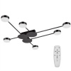 Toolight Toolight, LED stropné svietidlo 6-ramenné APP521-6C + diaľkové ovládanie, čierna, OSW-08463