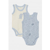Bavlnené body pre bábätká United Colors of Benetton 2-pak 3GI70B00Y 3GI70B00Y.W.Seasonal modrá 62