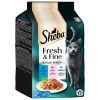 Výhodné balenie 72 x 50 g Sheba Fresh & Fine - tuniak, losos a biele ryby v želé