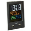 TFA 60.2537.01 - Budík so zobrazením vnútornej teploty a vlhkosti a výstupom USB na nabíjanie mobilných zariadení