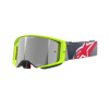 brýle SUPERTECH CORP, ALPINESTARS (žlutá fluo/červená, zrcadlové stříbrné plexi) 2025 M150-967