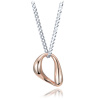 MINET Elegantný dvojfarebný strieborný náhrdelník Ag 925/1000 11,90 g JMAS0301RN70